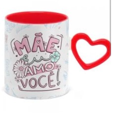 Caneca de cerâmica com Alça em Formato de Coração